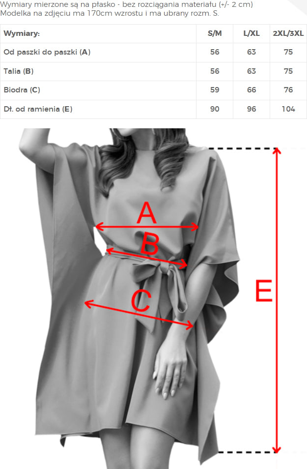 Numoco 287-13 SOFIA Butterfly dress - KHAKI